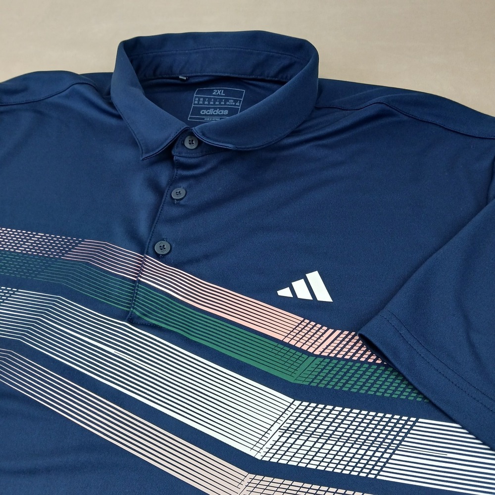 Adidas 2XL Mens Polo Shirt Golf 26x31 FLAW Stretch Performance